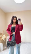 Holi Bordo Blazer Ceket