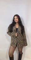 Jesica Premium Leopar Kaşe Ceket