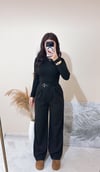 Jeweli Kemer Detaylı Premium Pantolon - Siyah