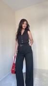 Jeweli Kemer Detaylı Premium Pantolon - Siyah