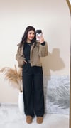Jeweli Kemer Detaylı Premium Pantolon - Siyah