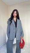 Julia Gri Oversize Blazer Ceket