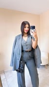 Julia Gri Oversize Blazer Ceket