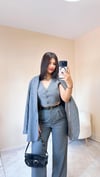 Julia Gri Oversize Blazer Ceket