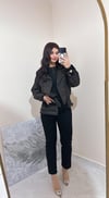 Juste Leopar Desen Gabardin Ceket