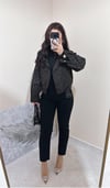 Juste Leopar Desen Gabardin Ceket