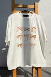 Kahve Kurdele Baskılı Tshirt