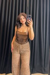 Kahve rengi Parlak Bodysuit 