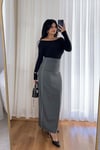 Kayık Yaka %100 Pamuk Bluz