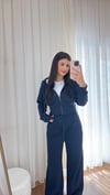 Lace Kapüşonlu Lacivert Eşofman Takım
