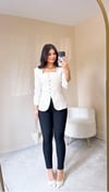 Laura Vatkalı Tasarım Ceket - Taş