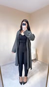Lena Yakalı Uzun Hırka - Füme