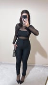 Lili Taşlı Tül Bodysuit
