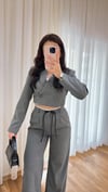 Lolita Gri Vatkalı Mini Blazer 