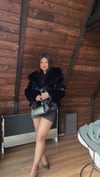 Lope Siyah Premium Yakalı Kürk