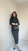 Margaux Drapeli Maxi Elbise - Siyah
