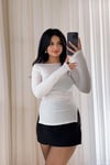 Marka Model Degaje Yaka Transparan Bluz 