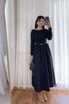 Maxi Boy Siyah Elbise
