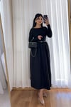 Maxi Boy Siyah Elbise