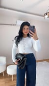 Mia Vatkalı Çelik Örme Hırka