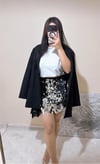 Monica Pul İşlemeli Gümüş Etek