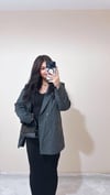 Nova Çizgili Kaşe Blazer Ceket