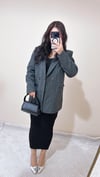 Nova Çizgili Kaşe Blazer Ceket
