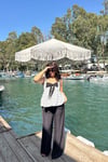 Önü Fiyonk Detaylı Puantiye Bluz