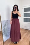 Orion Vual Kumaş Astarlı Etek - Bordo