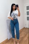 Paris Baskılı Oversize Tshirt