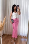 Pembe Saten Etek