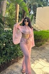 Pembe Şifon Plaj Takım