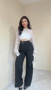 Perla Dantelli Beyaz Crop