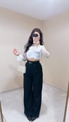 Perla Dantelli Beyaz Crop