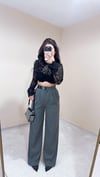 Perla Dantelli Siyah Crop