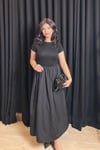 Poplin Etekli Maxi Boy Elbise