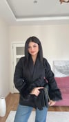 Premium Kürk Detaylı Kısa Kaban