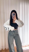 Sale Kesik Detaylı Baskılı Bolero