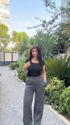 Sharon Cepli Bol Paça Eşofman - Füme