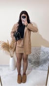 Sherine Süet Ceket Etek Takım - Taba