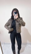 Shina Kahve Leopar Desen Hırka