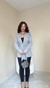 Stella Premium Bağlama Detaylı Blazer Ceket - Gri
