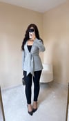 Stella Premium Bağlama Detaylı Blazer Ceket - Gri