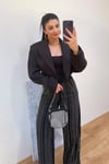 Tara Full Taşlı Siyah Pantolon