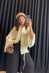 Tereyağ Sarısı Transparan Kimono