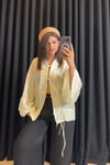 Tereyağ Sarısı Transparan Kimono
