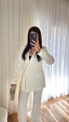 Veronique Tasarım Beyaz Blazer Takım