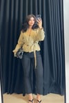 Yüksek Bel Siyah Flare Pantolon