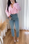 Yüksek Bel Taş Detaylı Mom Jean