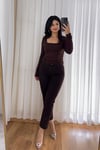 Zr Marka Kahve Flare Jean